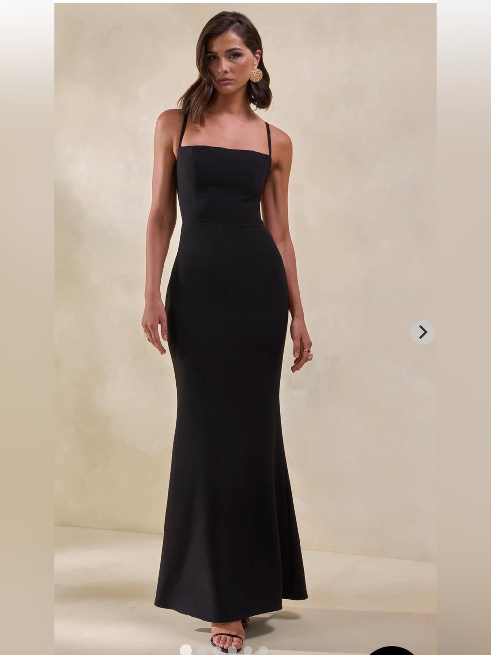 Club L London Zavira Square Neck Dress